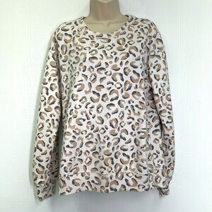 Abercrombie & Fitch - Soft Collection Light Colored Cheetah Sweatshirt Size M